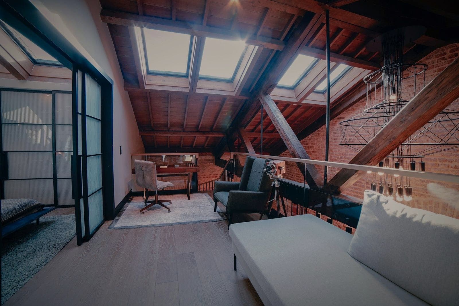 The loft's main lounge