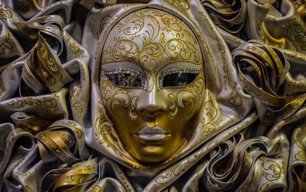 Gilded masquerade mask
