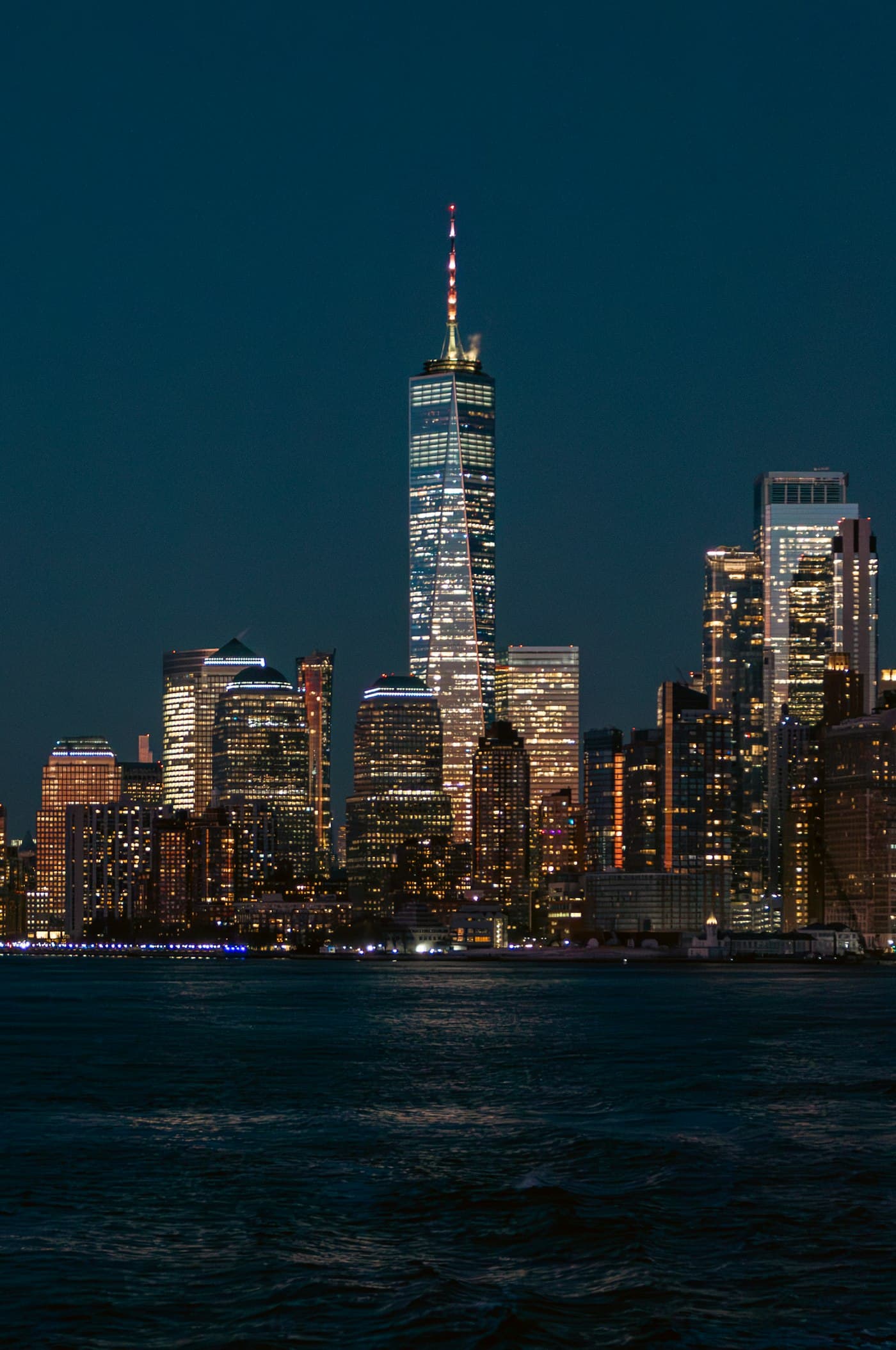 One World Trade Center at night